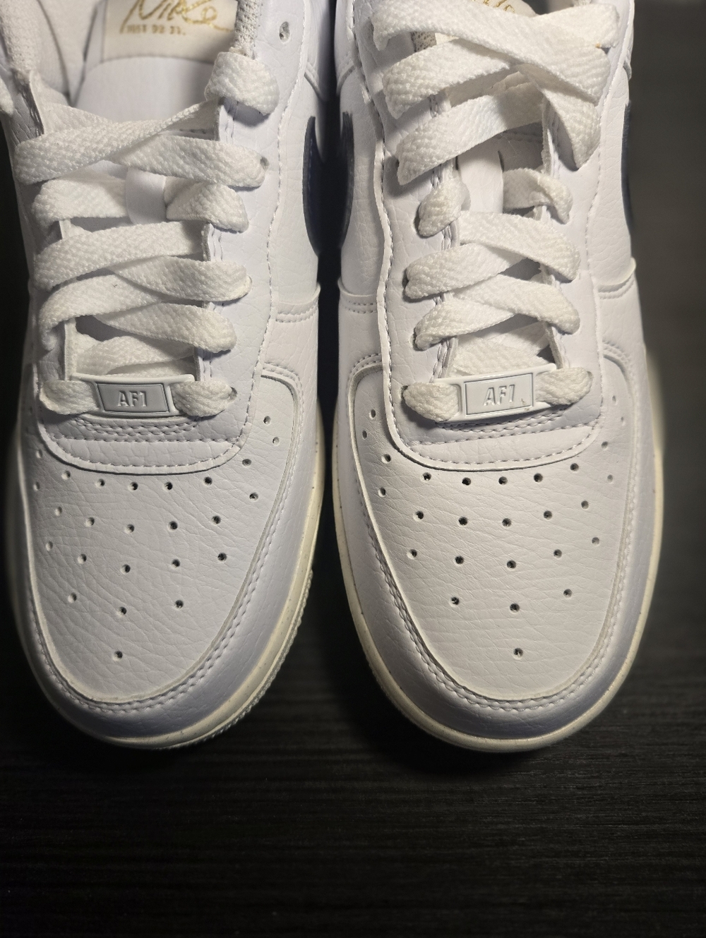 Nike Air Force 1 07 NN White Obsidian Womens 7 Sneakers NWT - Picture 6 of 10